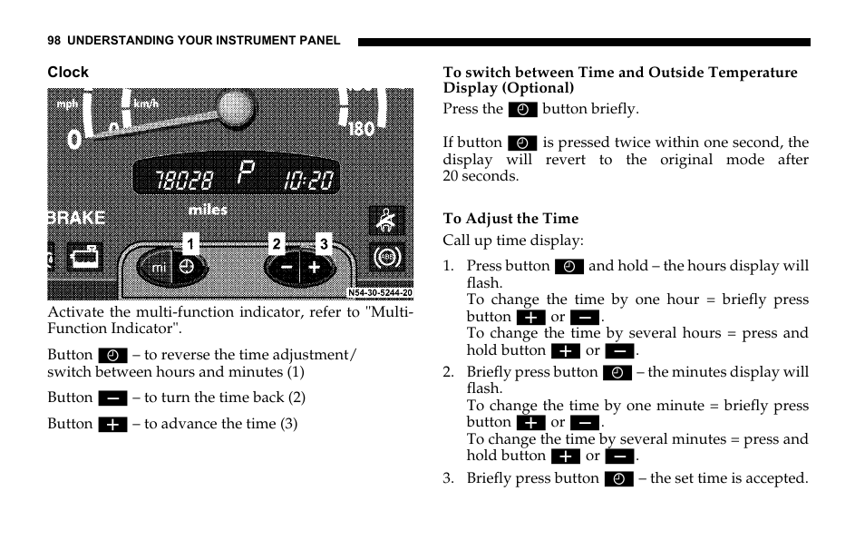 Clock | Dodge 2006 Sprinter Cargo User Manual | Page 98 / 330