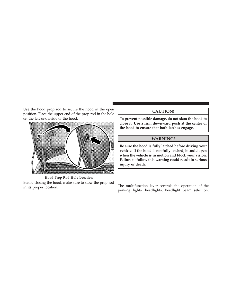 Lights, Multifunction lever, Heated seats — if equipped | Dodge 2010 Avenger User Manual | Page 107 / 448
