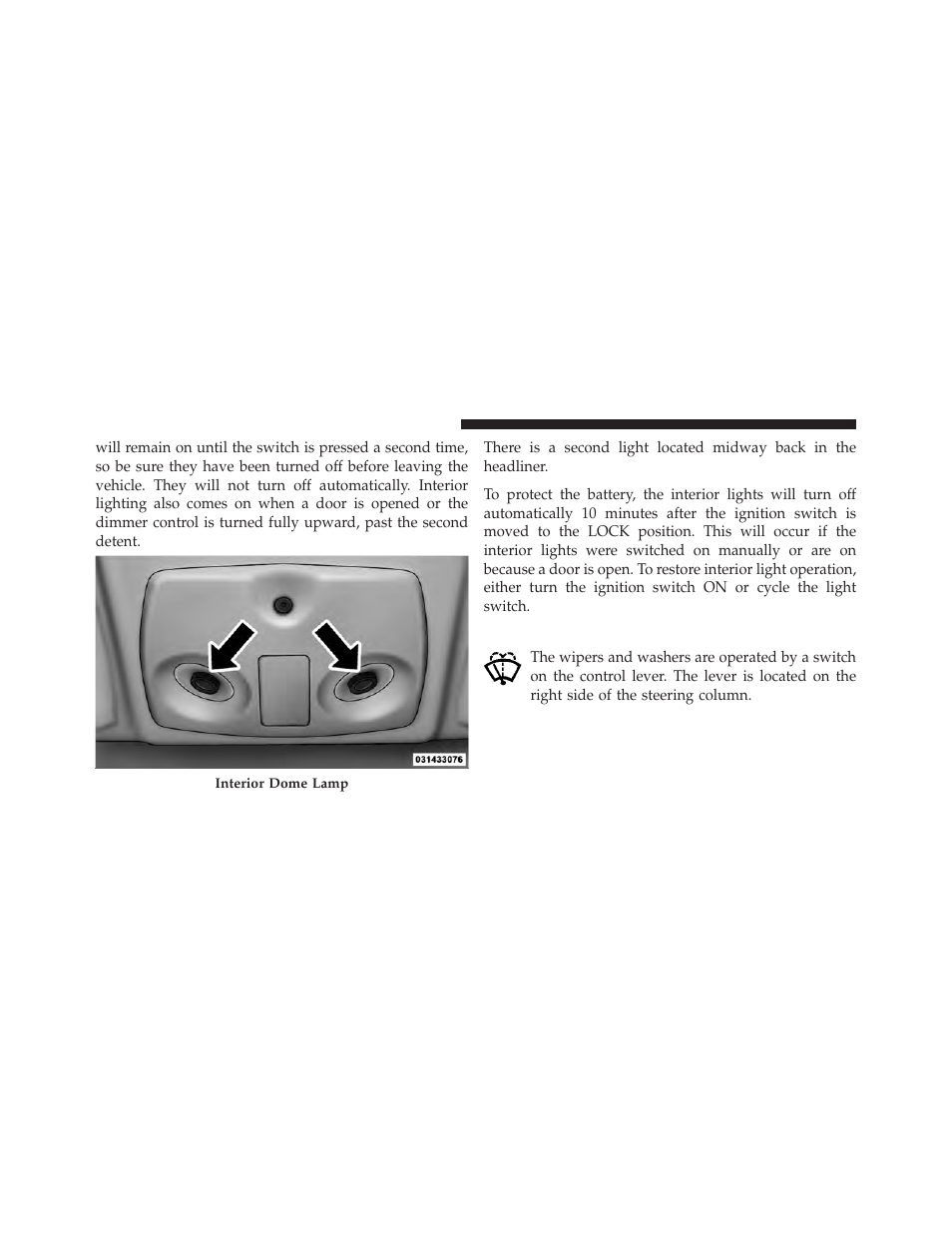 Windshield wipers and washers | Dodge 2010 Avenger User Manual | Page 113 / 448
