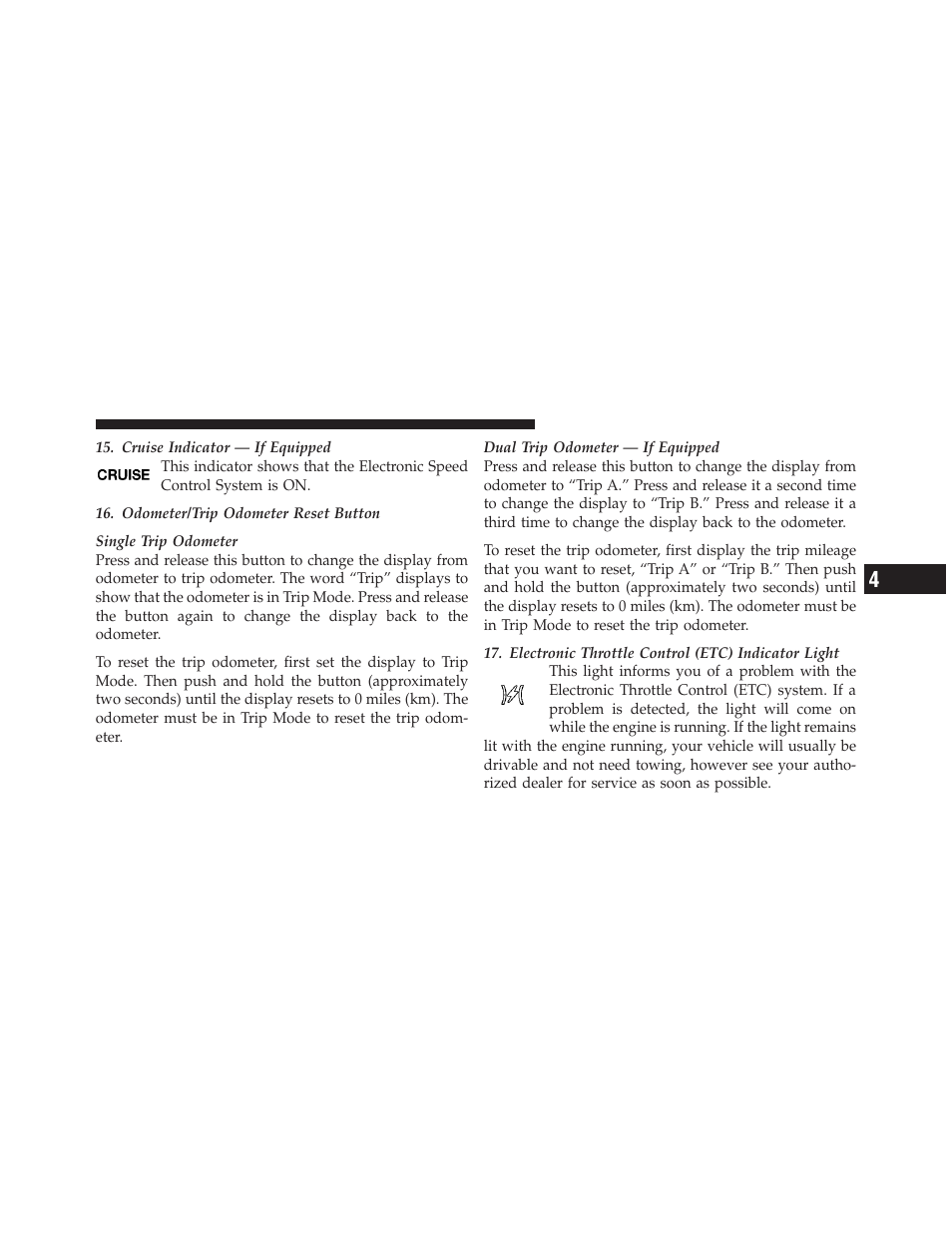 Instrument cluster — premium | Dodge 2010 Avenger User Manual | Page 158 / 448