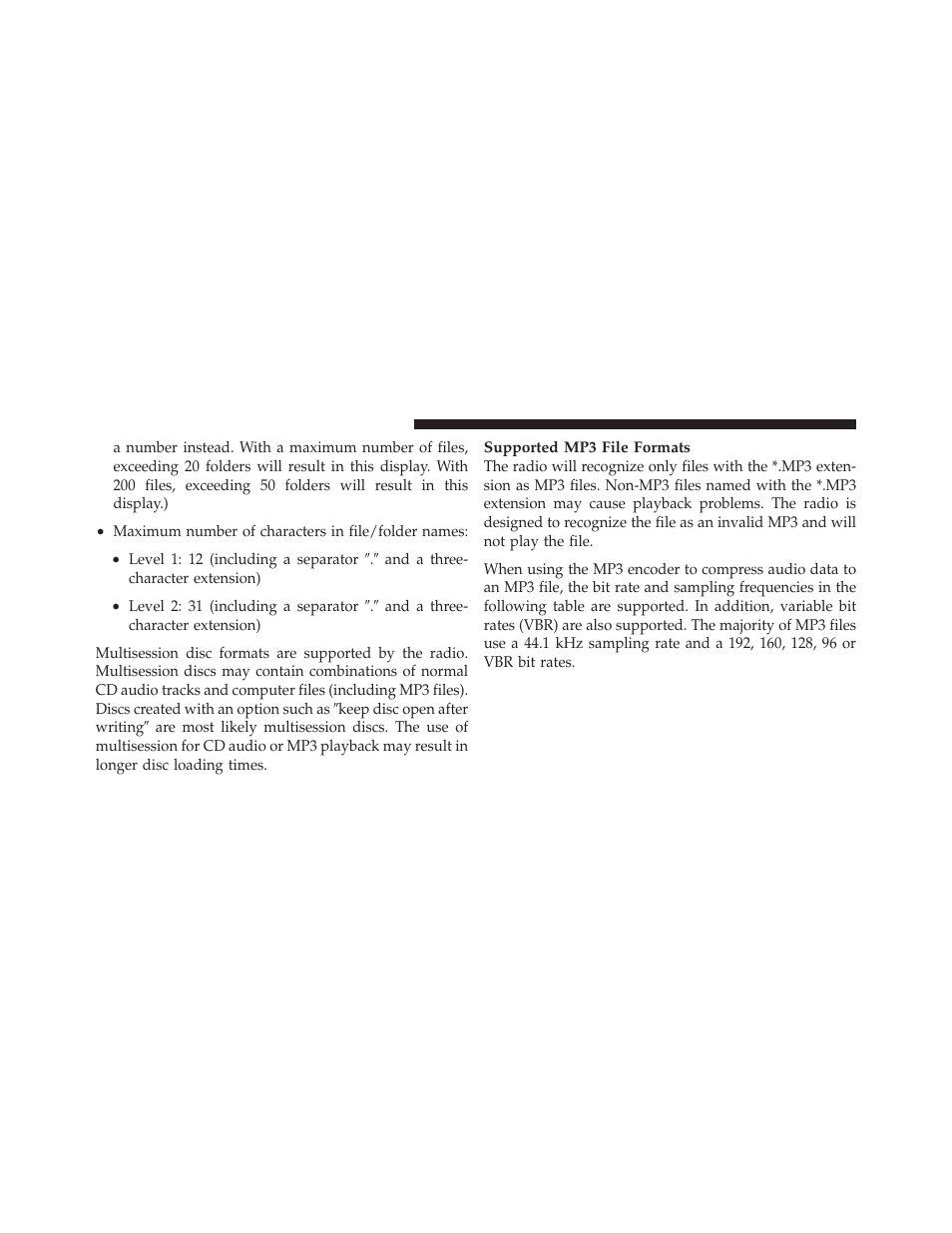 Media center 130 (res/rsc) — am/fm, Operating instructions — radio mode | Dodge 2010 Avenger User Manual | Page 213 / 448