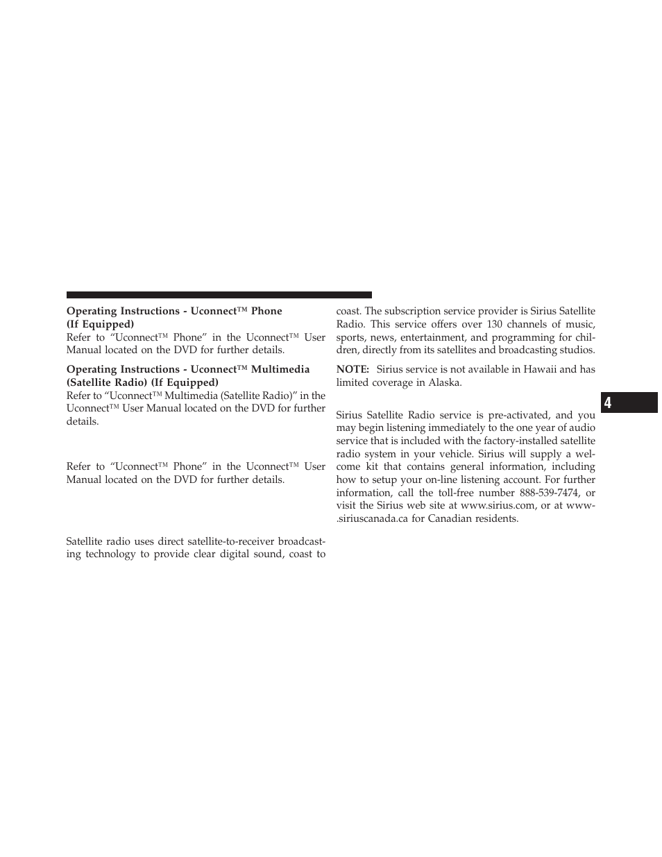 System activation | Dodge 2010 Avenger User Manual | Page 216 / 448