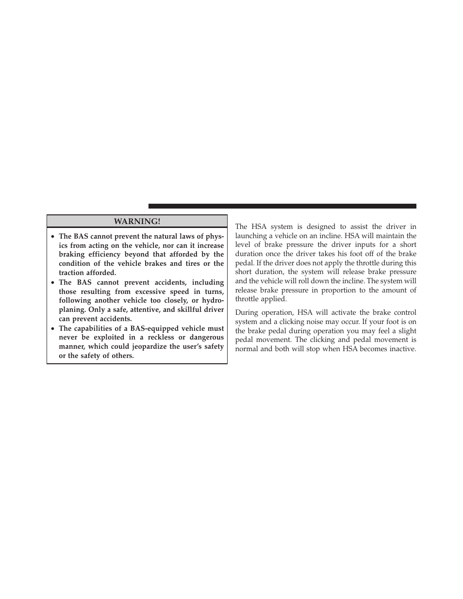 Hill start assist (hsa) – if equipped, Autostick௡ — if equipped, Operation | General information | Dodge 2010 Avenger User Manual | Page 267 / 448