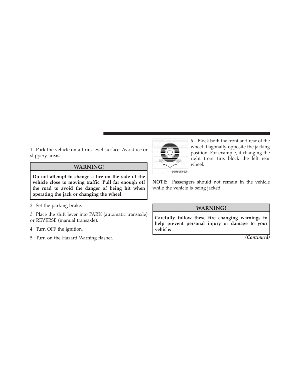 Preparations for jacking, Jacking instructions, Loose filler cap message | Dodge 2010 Avenger User Manual | Page 331 / 448