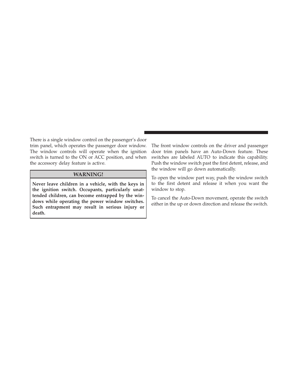 Auto window down — if equipped | Dodge 2010 Avenger User Manual | Page 35 / 448