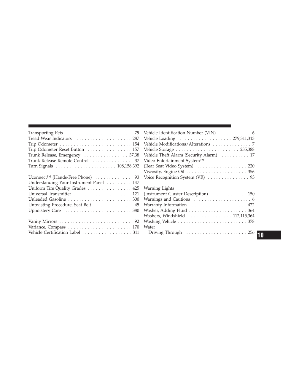 If you need consumer assistance | Dodge 2010 Avenger User Manual | Page 446 / 448