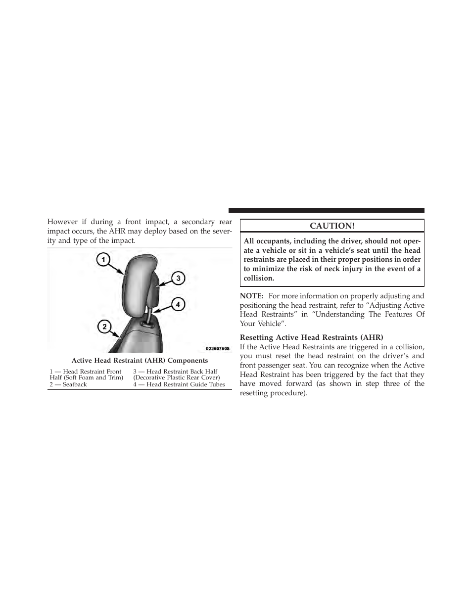 Adjustable upper shoulder belt anchorage, Caution | Dodge 2010 Avenger User Manual | Page 49 / 448