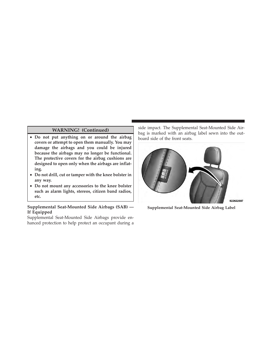 Seat belt extender, Supplemental restraint system (srs), Airbags | Dodge 2010 Avenger User Manual | Page 57 / 448