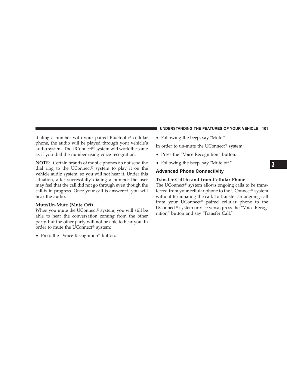 Advanced phone connectivity | Dodge 2008 Charger SRT8 User Manual | Page 103 / 442