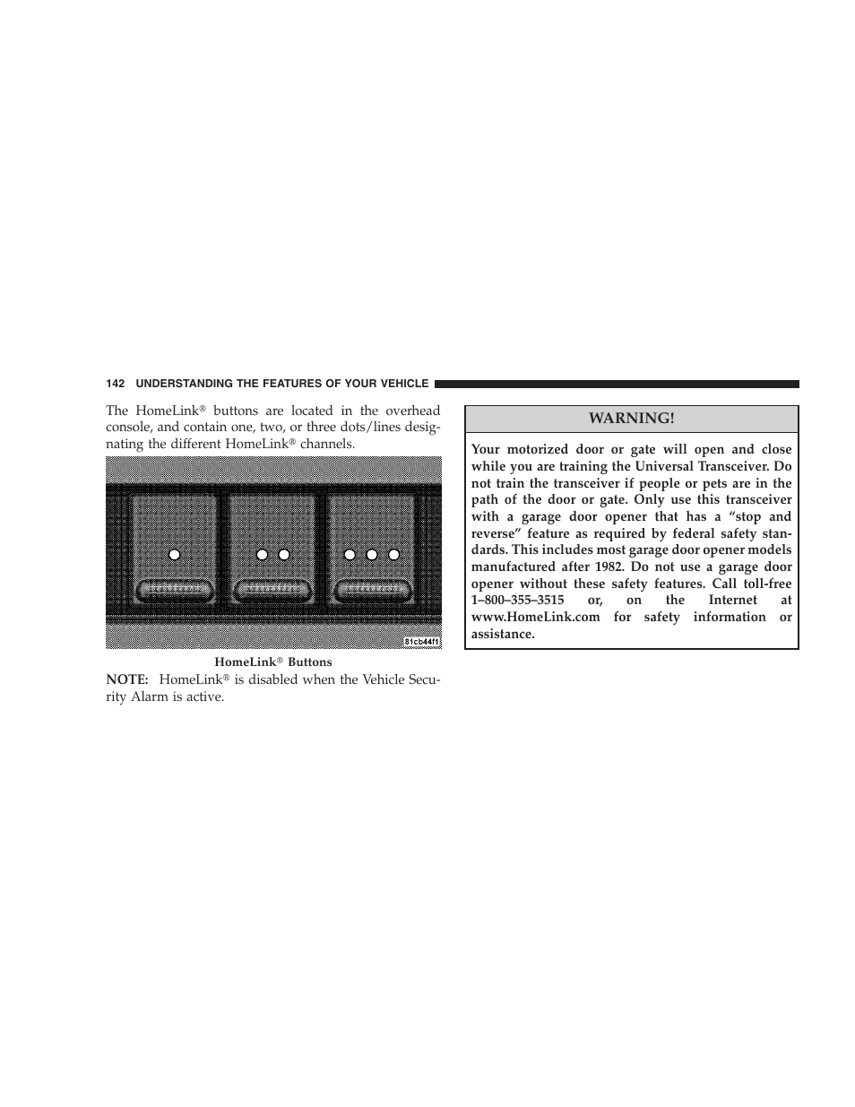 Overhead console, Courtesy/reading lights, Sunglasses storage | Dodge 2008 Charger SRT8 User Manual | Page 144 / 442