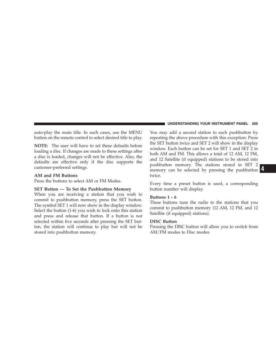 Dodge 2008 Charger SRT8 User Manual | Page 207 / 442