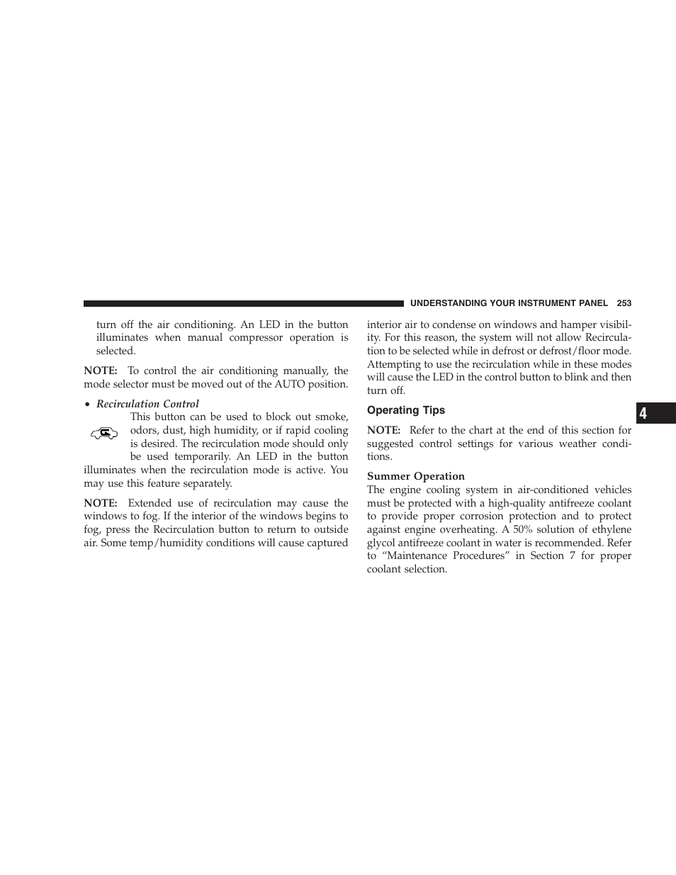 Operating tips | Dodge 2008 Charger SRT8 User Manual | Page 255 / 442