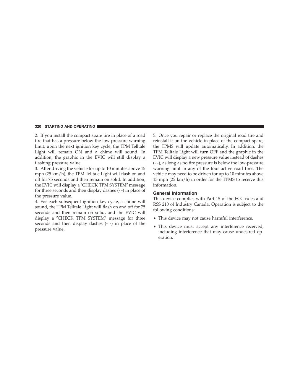General information | Dodge 2008 Charger SRT8 User Manual | Page 322 / 442