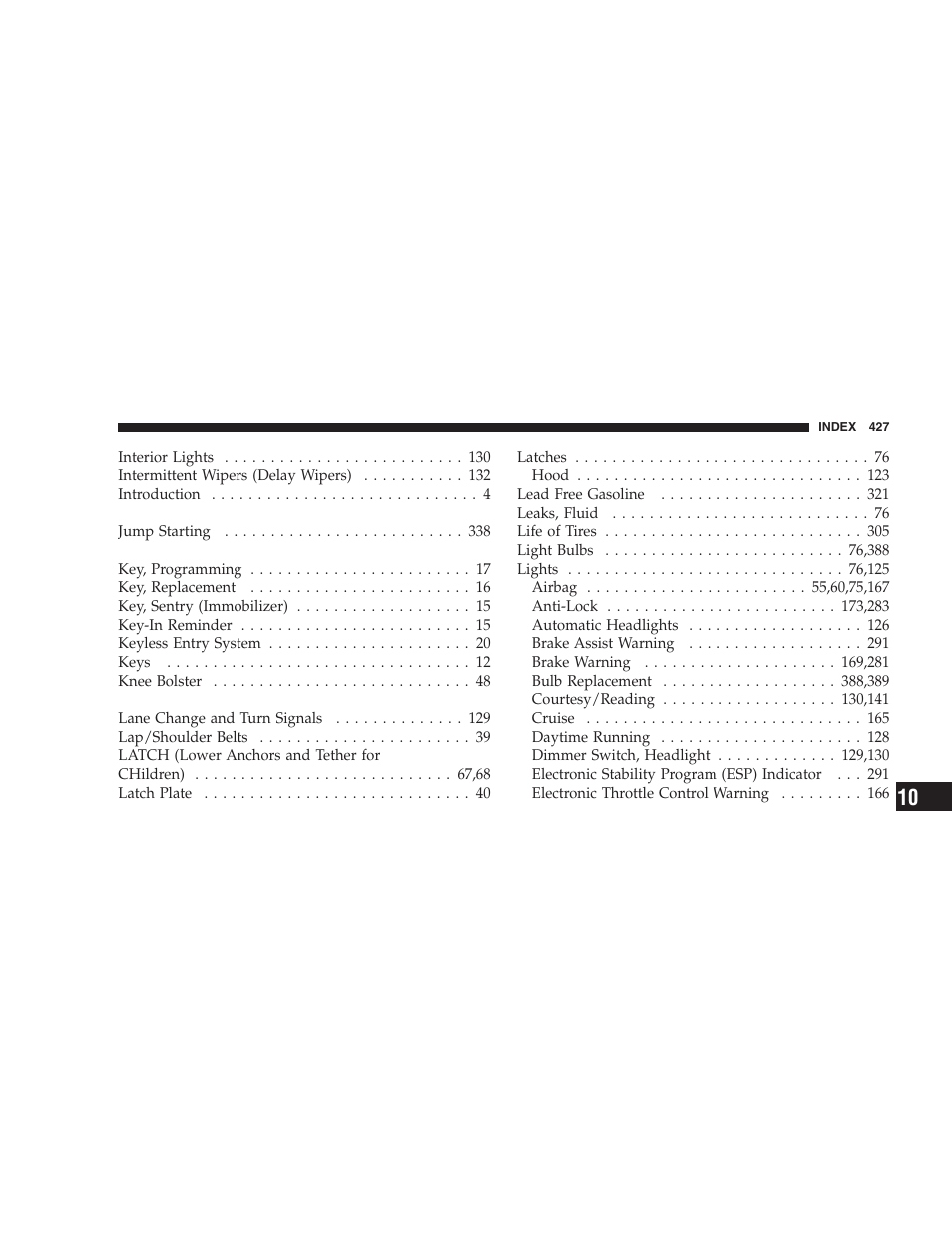 Dodge 2008 Charger SRT8 User Manual | Page 429 / 442