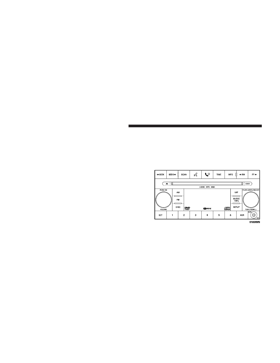 Sales code req — am/fm stereo radio and, 6–disc cd/dvd changer (mp3/wma aux jack) | Dodge 2008 LX49 Magnum User Manual | Page 204 / 482