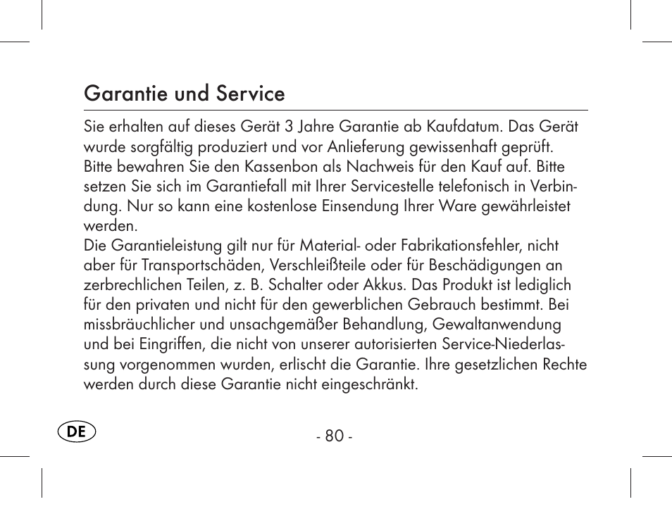 Garantie und service | Aquapur KH1919 Lint Remover User Manual | Page 81 / 83