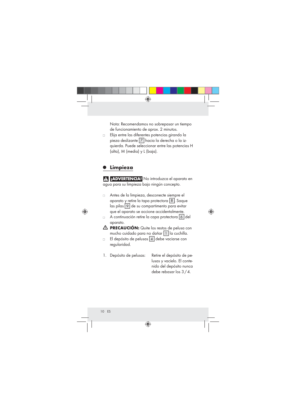 Aquapur Z31136 Lint Remover User Manual | Page 10 / 44