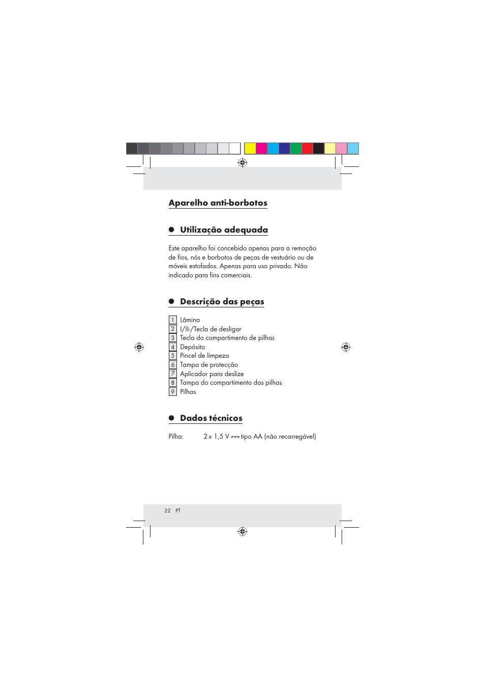 Aquapur Z31136 Lint Remover User Manual | Page 22 / 44