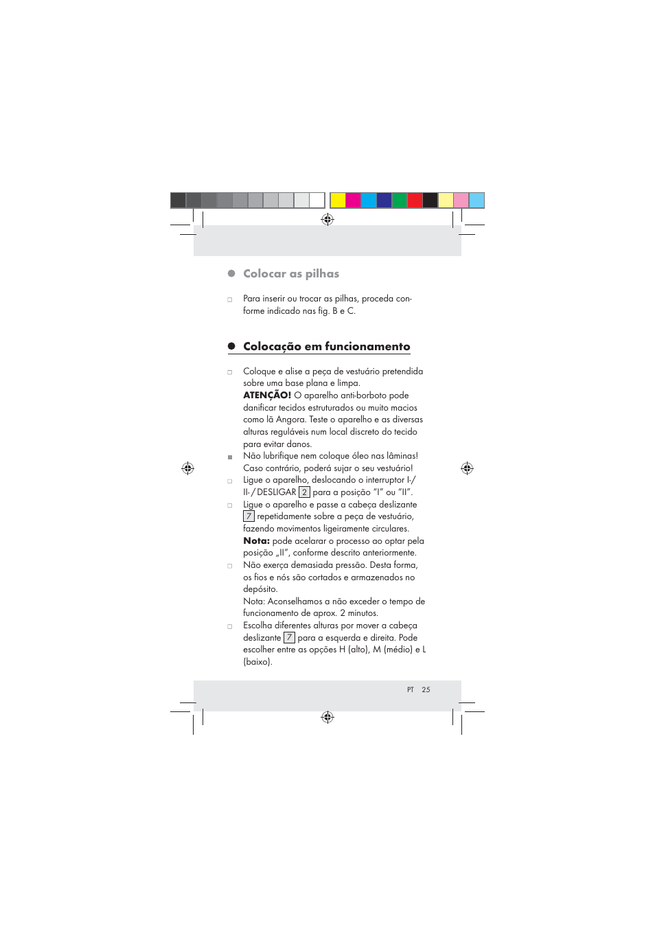 Aquapur Z31136 Lint Remover User Manual | Page 25 / 44