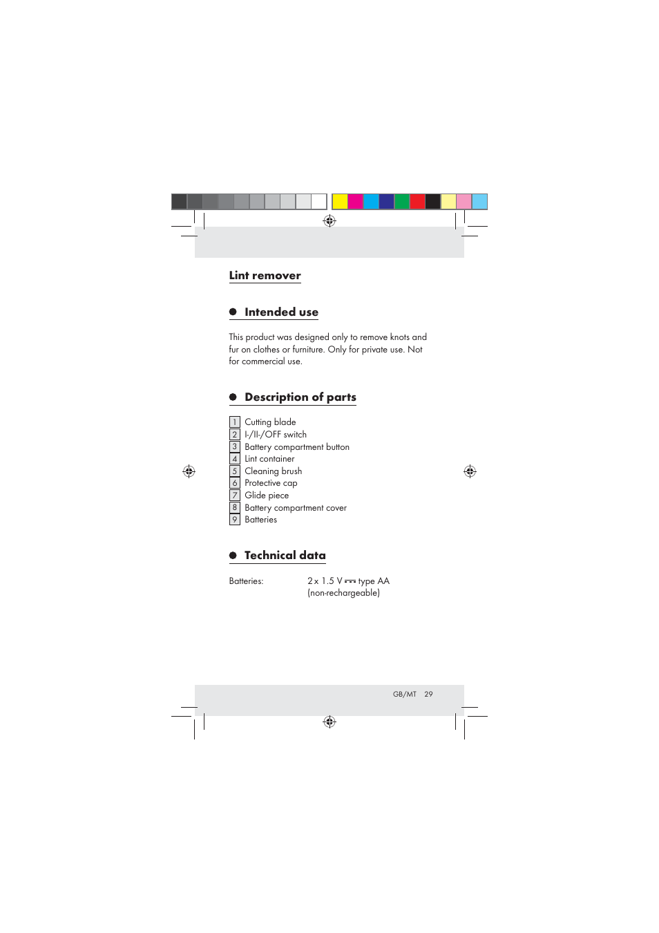 Aquapur Z31136 Lint Remover User Manual | Page 29 / 44