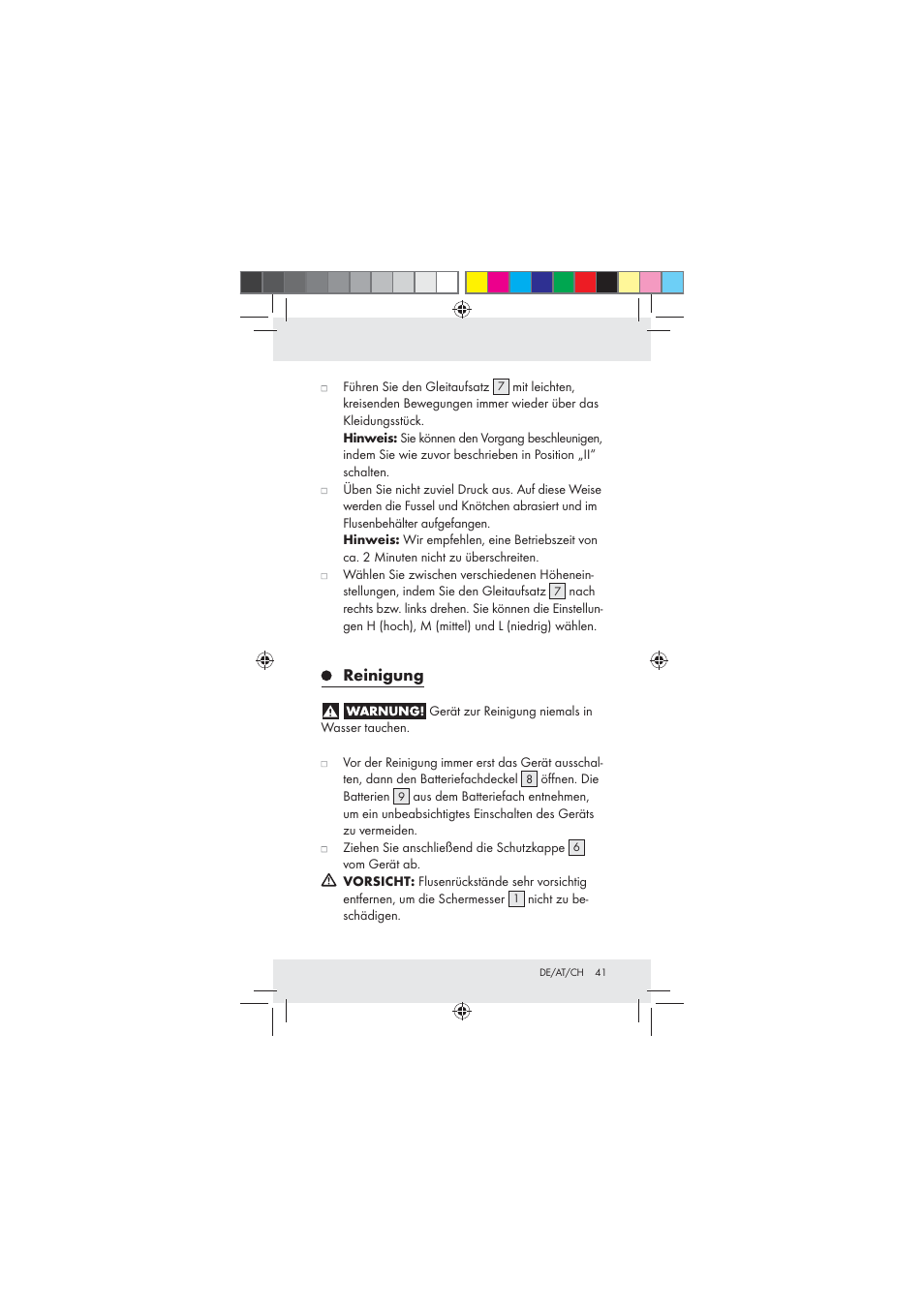Aquapur Z31136 Lint Remover User Manual | Page 41 / 44