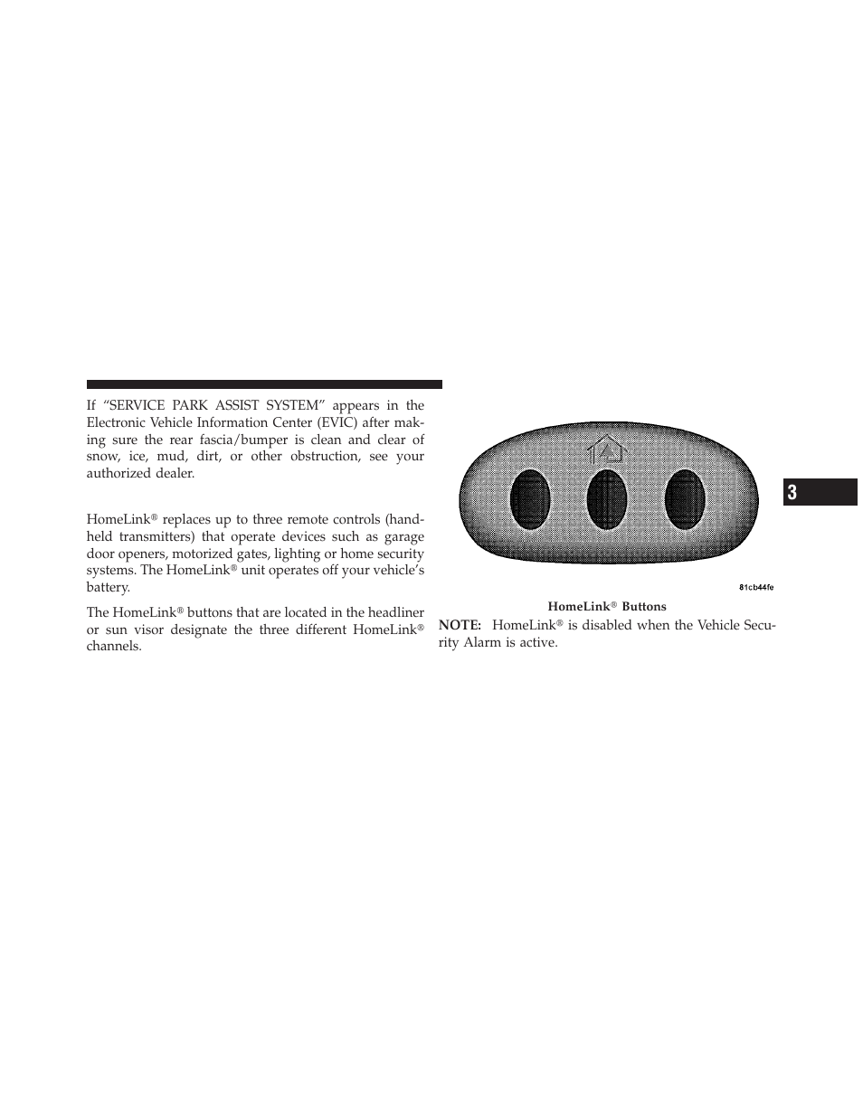 Garage door opener — if equipped | Dodge 2010 Nitro User Manual | Page 166 / 498
