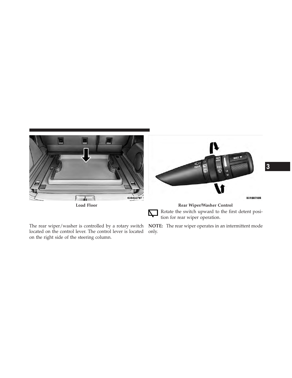 Rear window features, Rear window wiper/washer | Dodge 2010 Nitro User Manual | Page 184 / 498