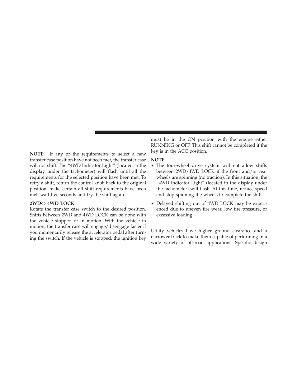 On-road driving tips, Shifting procedure – electronically shifted, Transfer case | Dodge 2010 Nitro User Manual | Page 311 / 498