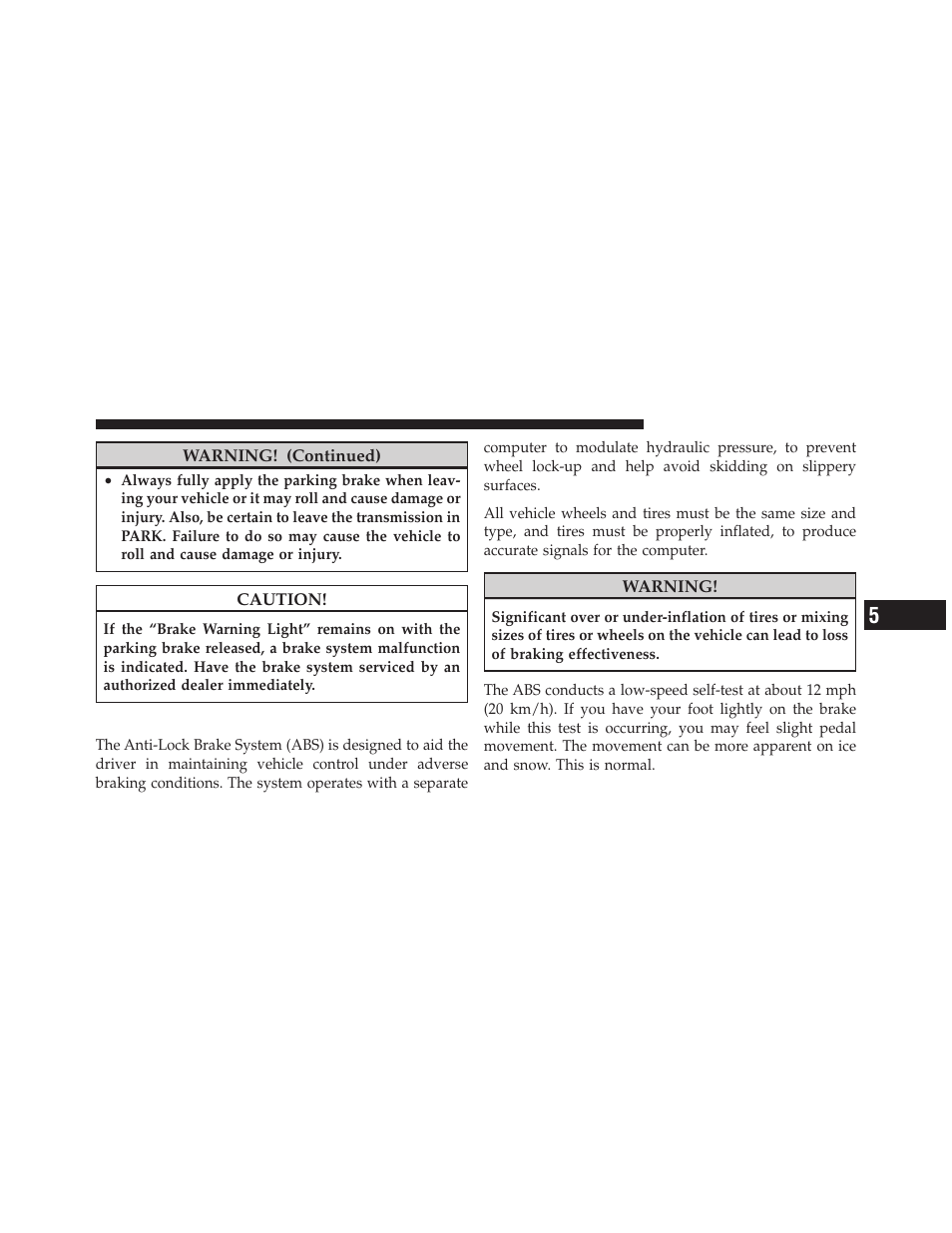 Anti-lock brake system | Dodge 2010 Nitro User Manual | Page 320 / 498