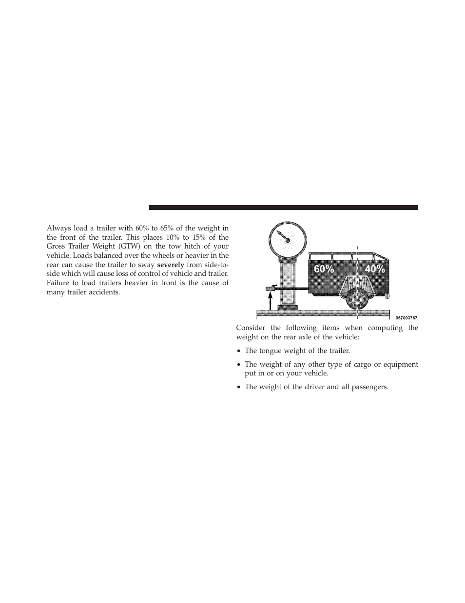 Trailer and tongue weight | Dodge 2010 Nitro User Manual | Page 377 / 498