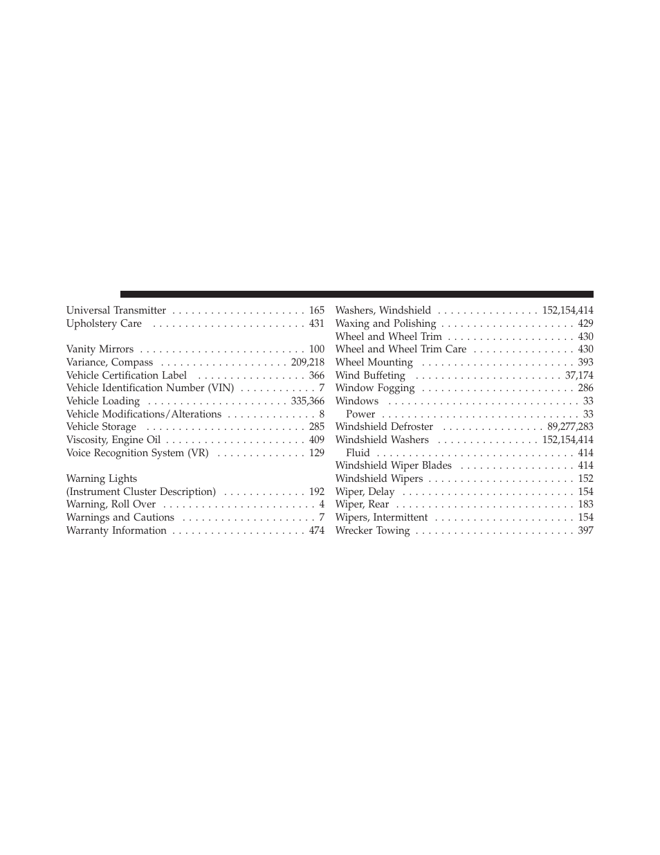 Dodge 2010 Nitro User Manual | Page 497 / 498