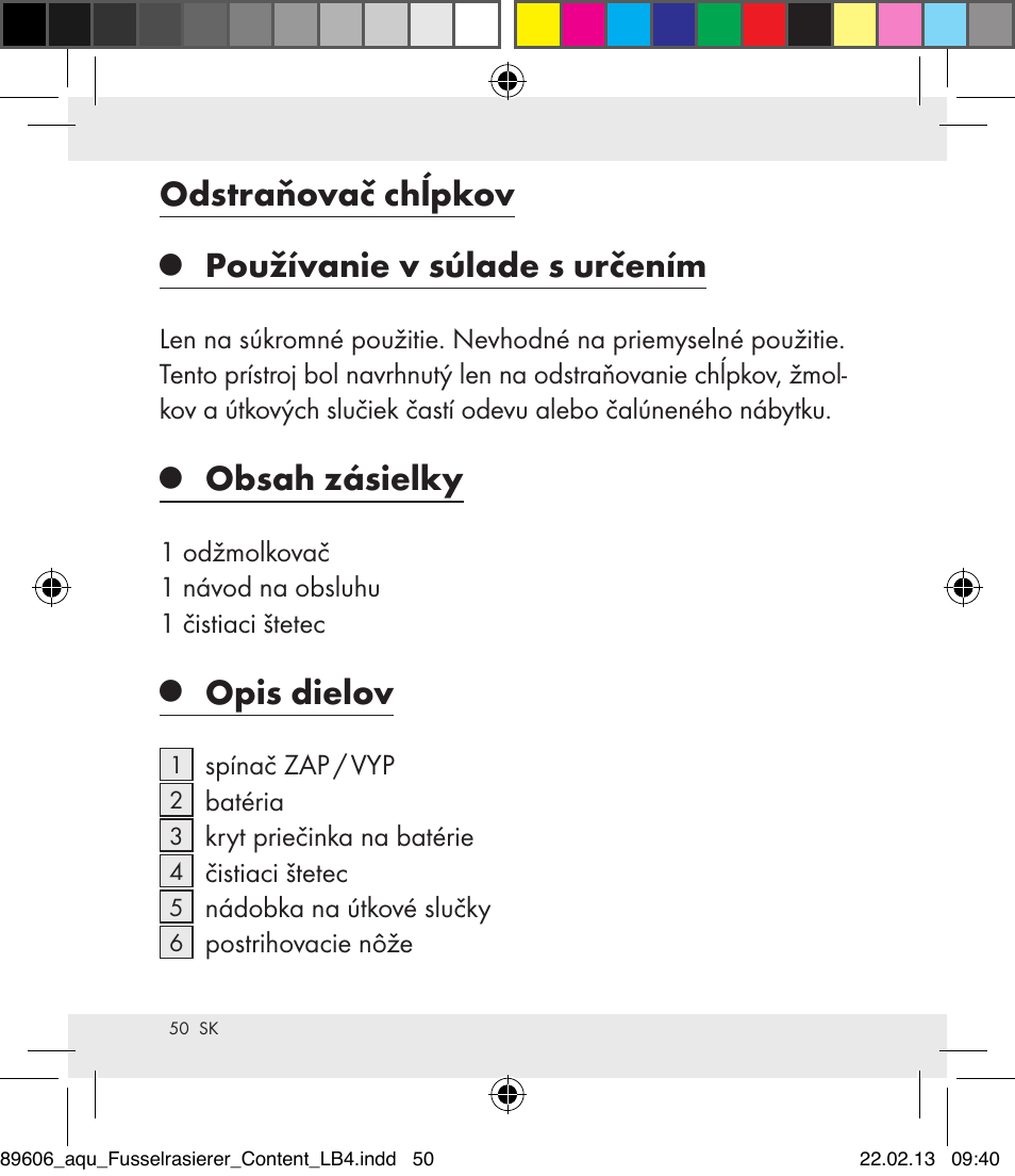 Aquapur H5773 Lint Remover User Manual | Page 50 / 67