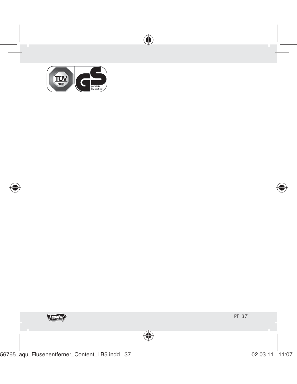Aquapur H5773 Lint Remover User Manual | Page 35 / 56