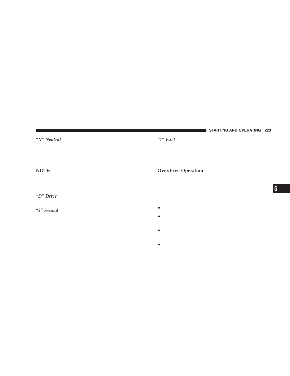 Dodge 2005 Durango User Manual | Page 223 / 416