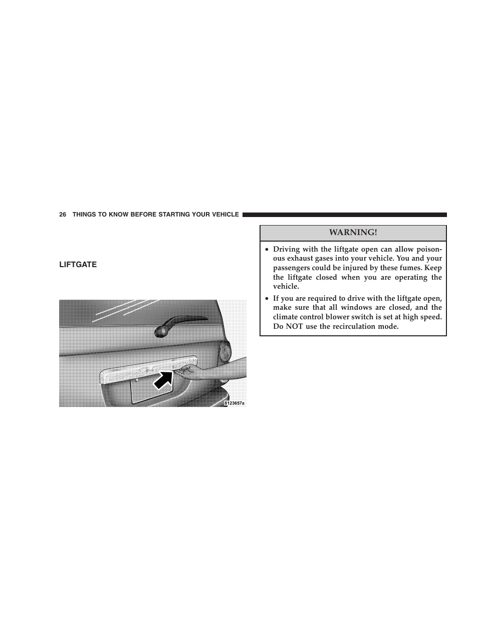 Liftgate | Dodge 2005 Durango User Manual | Page 26 / 416