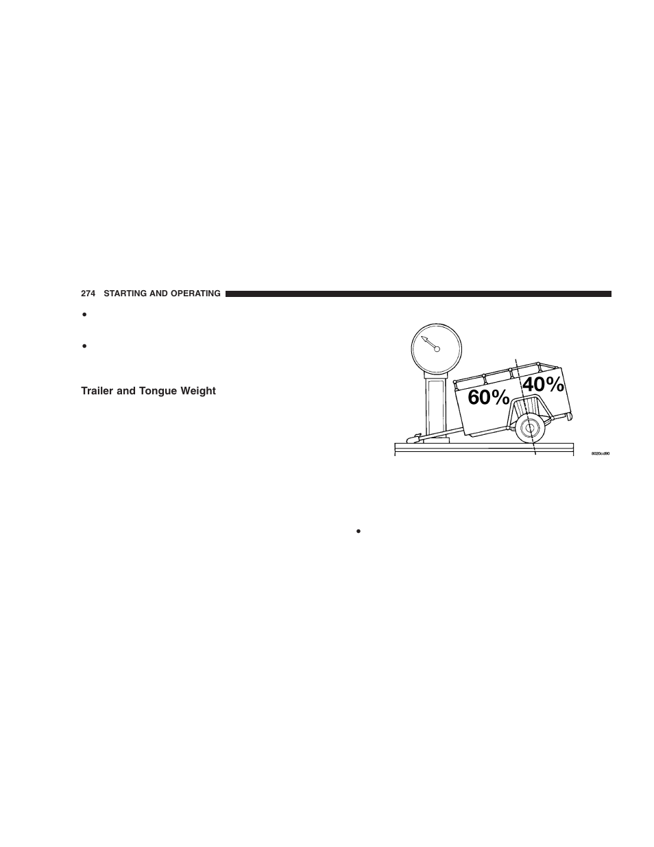 Trailer and tongue weight | Dodge 2005 Durango User Manual | Page 274 / 416