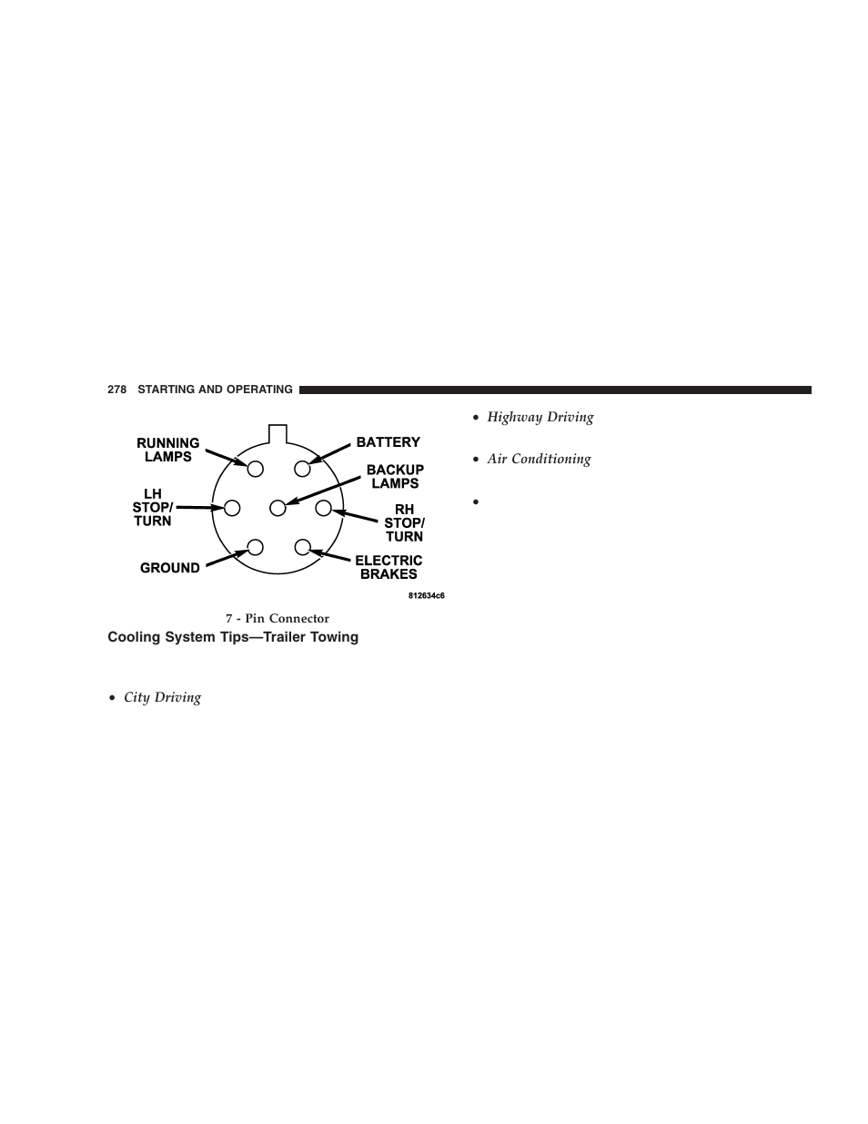 Cooling system tips—trailer towing | Dodge 2005 Durango User Manual | Page 278 / 416