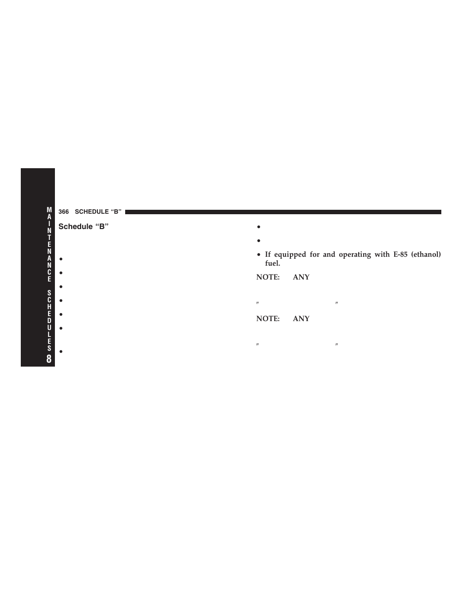 Schedule “b | Dodge 2005 Durango User Manual | Page 366 / 416