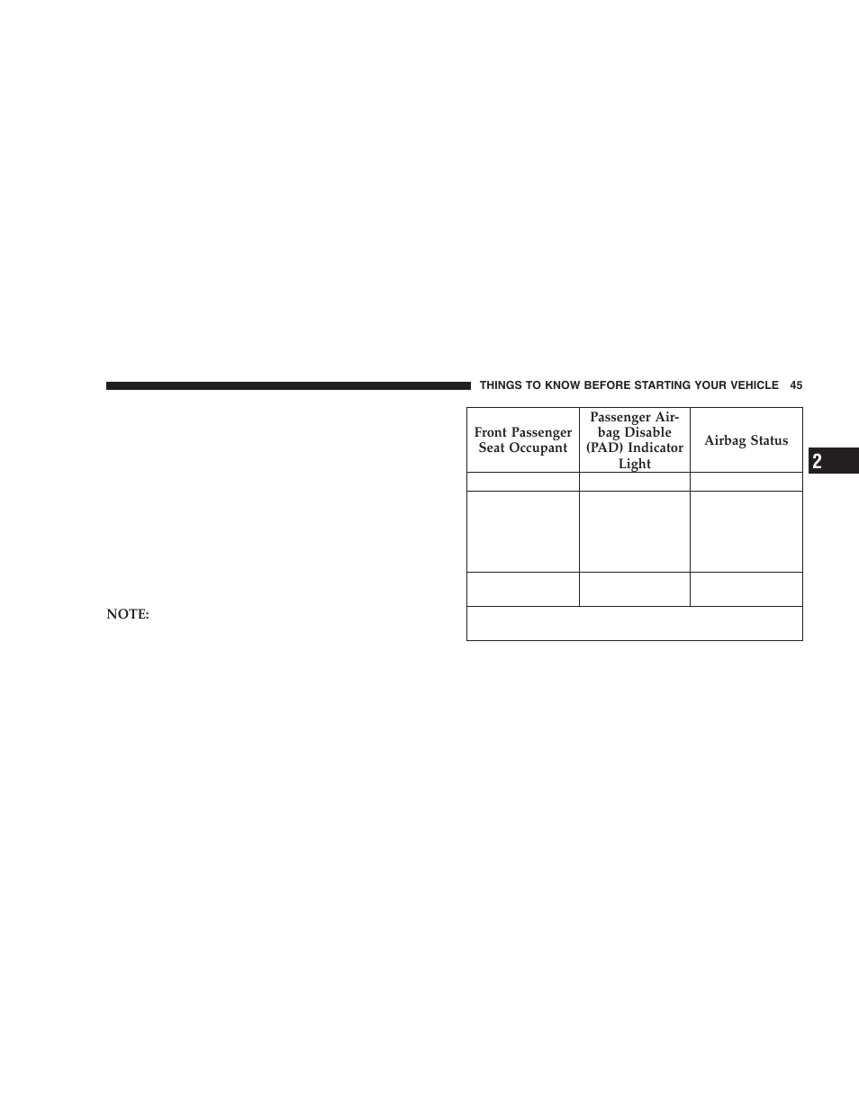 Dodge 2005 Durango User Manual | Page 45 / 416