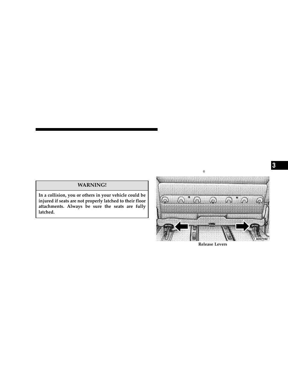 2 – passenger and 3 – passenger bench seats | Dodge 2006 Grand Caravan User Manual | Page 135 / 504