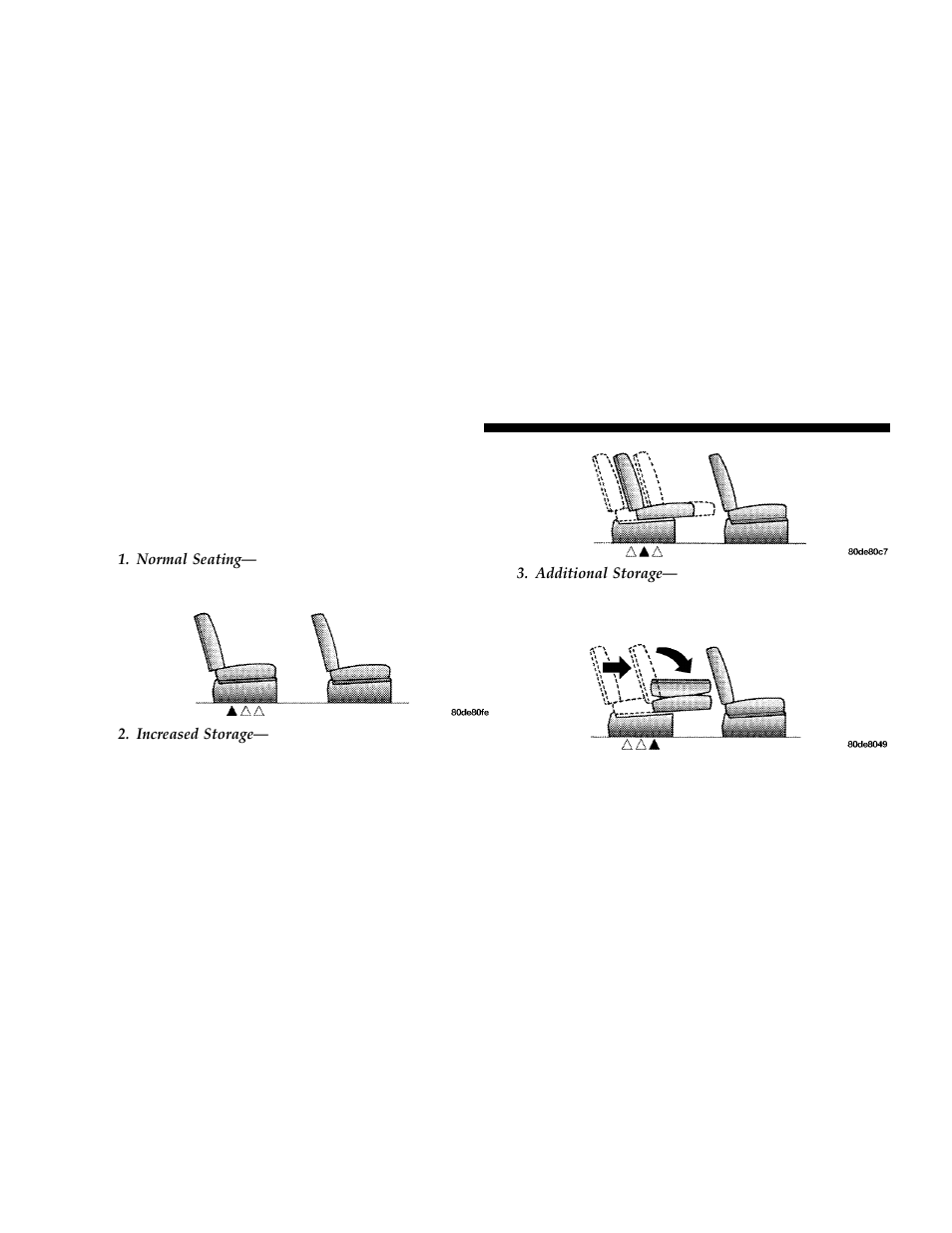 Rear bench seating flexibility | Dodge 2006 Grand Caravan User Manual | Page 138 / 504