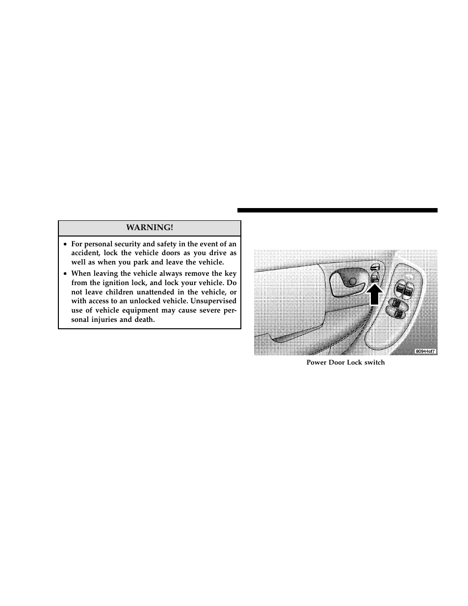 Power door locks — if equipped | Dodge 2006 Grand Caravan User Manual | Page 18 / 504