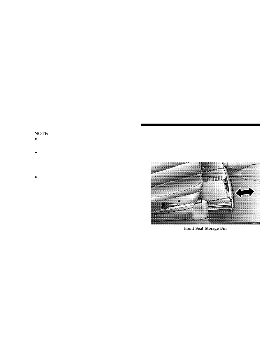 Storage, Front seat storage bin — if equipped | Dodge 2006 Grand Caravan User Manual | Page 180 / 504