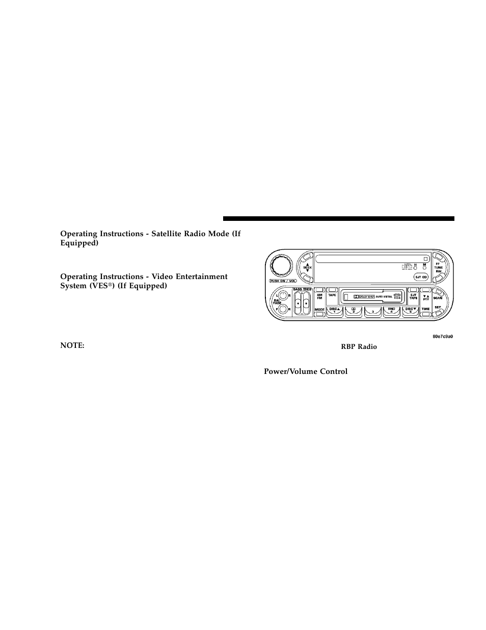 Sales code rbp—am & fm stereo radio with, Radio operation | Dodge 2006 Grand Caravan User Manual | Page 234 / 504