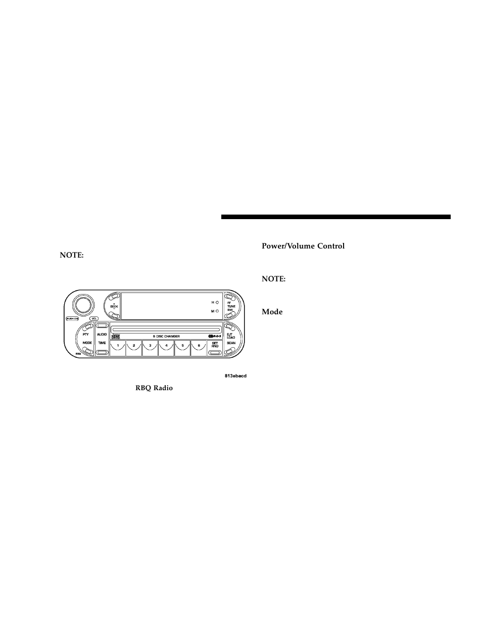 Sales code rbq—am/fm stereo radio with 6, Disc cd changer, Radio operation | Dodge 2006 Grand Caravan User Manual | Page 244 / 504