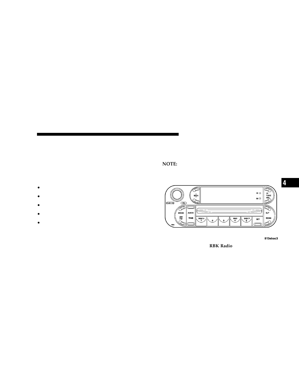 Sales code rbk—am/ fm stereo radio with, Cd player and cd changer controls | Dodge 2006 Grand Caravan User Manual | Page 251 / 504