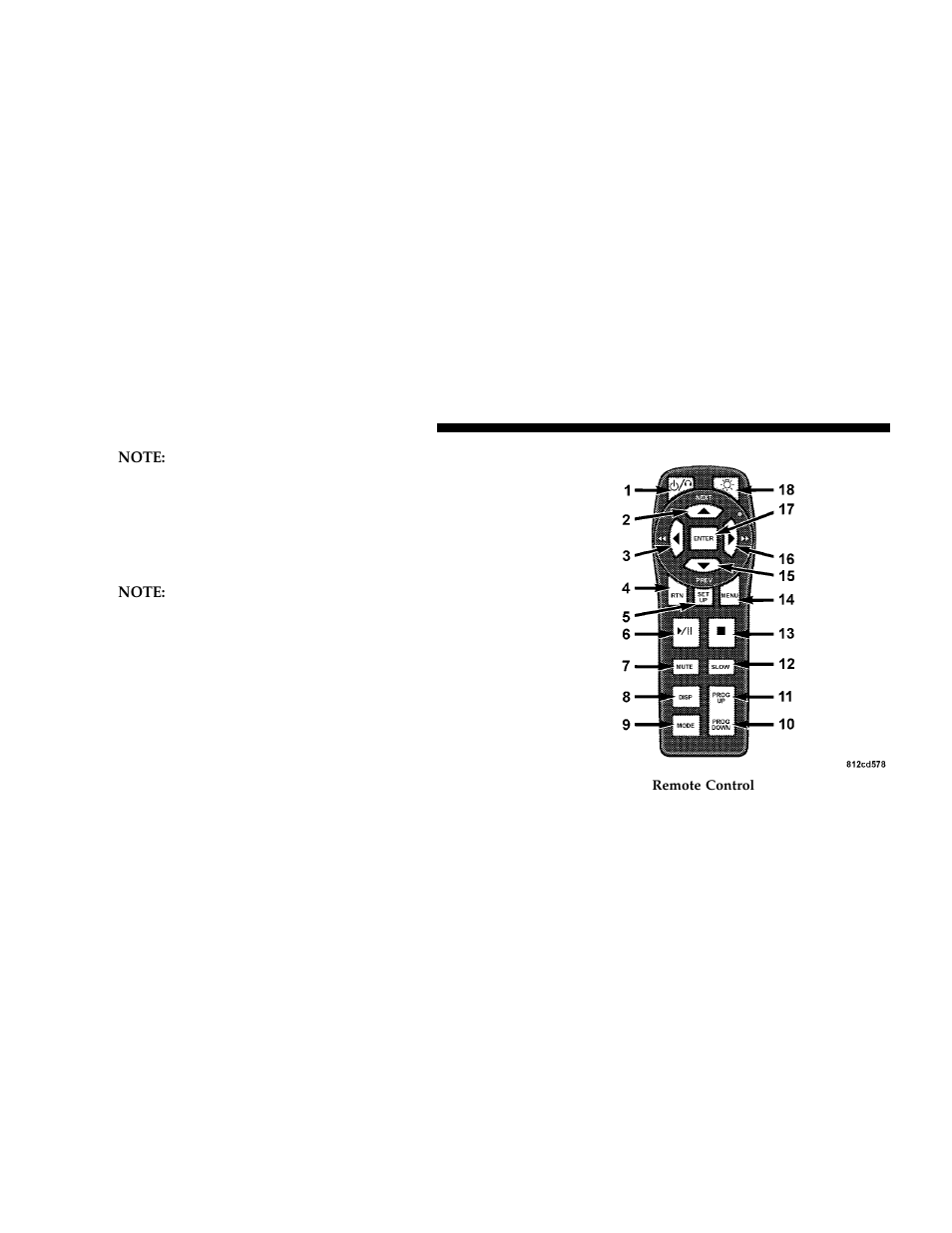 Remote control operating instructions | Dodge 2006 Grand Caravan User Manual | Page 258 / 504