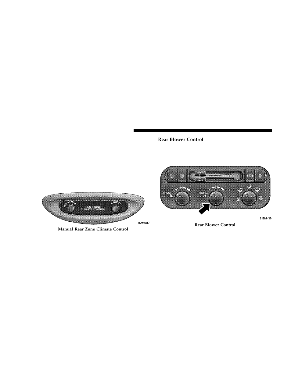 Manual rear zone climate control, If equipped | Dodge 2006 Grand Caravan User Manual | Page 282 / 504