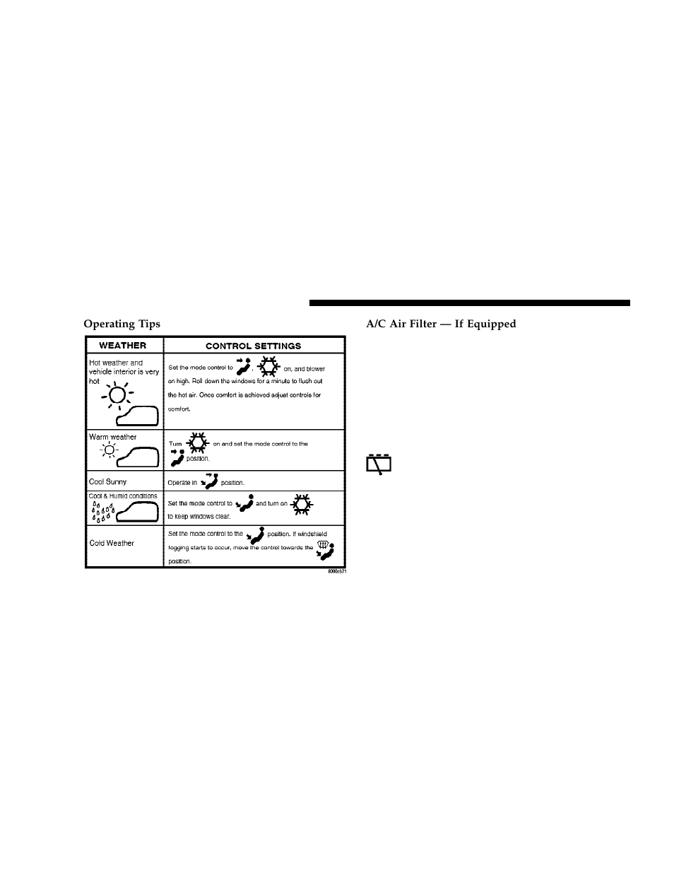 Rear window features, Intermittent rear wiper operation, Manual temperature control only | Dodge 2006 Grand Caravan User Manual | Page 296 / 504