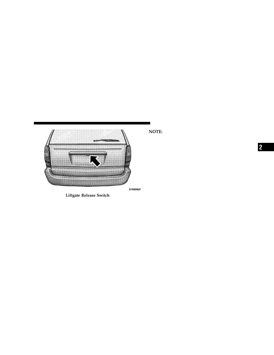 Power liftgate — if equipped | Dodge 2006 Grand Caravan User Manual | Page 35 / 504